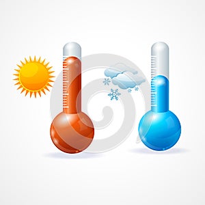 Vector thermometer icon set