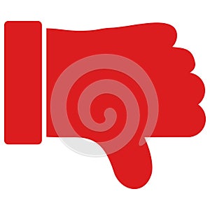 Vector Thumb Down Flat Icon Symbol