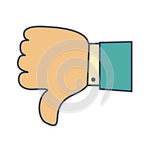 Vector thumb down icon