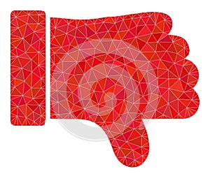 Vector Thumb Down Triangle Filled Icon