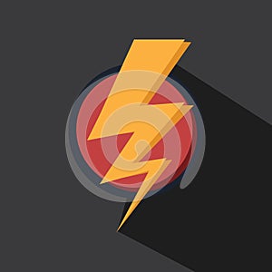 Vector of thunder lighting icon