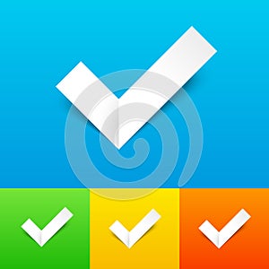 Vector Tick Confirmation Icon Set