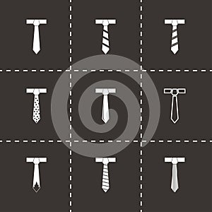 Vector tie icon set