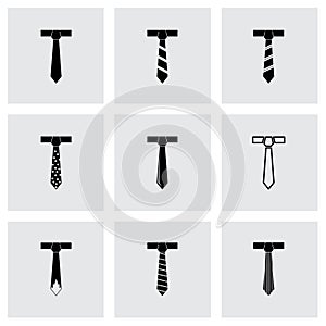Vector tie icon set