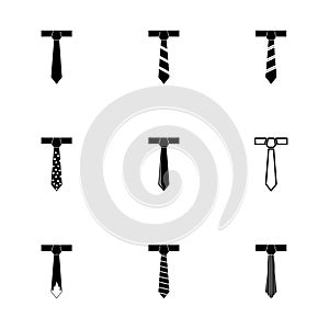 Vector tie icon set