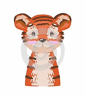 Vector tiger portrait.