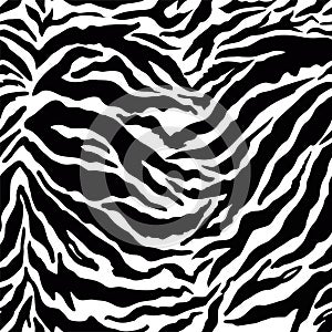 Vector tiger stripes seamless skin prints background photo