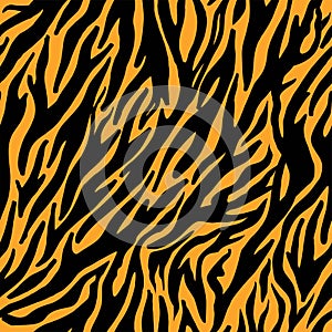 Vector tiger stripes seamless skin prints. Illustration