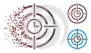 Dissipated Pixel Halftone Time Target Icon