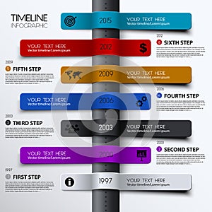 Vector timeline infographic. Modern simple design.