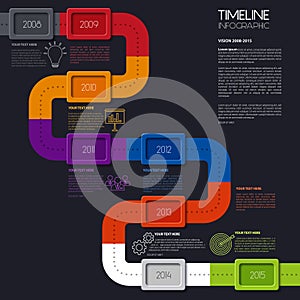 Vector timeline infographic. Modern simple design.