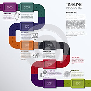 Vector timeline infographic. Modern simple design.