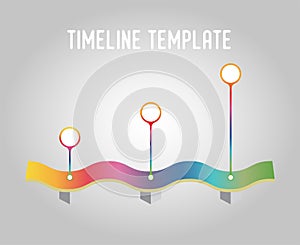 Vector timeline template, gradient. Design element for infographics