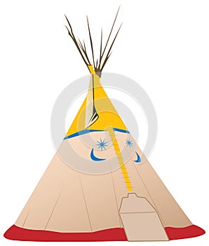 Vector Tipi illustration - Native american
