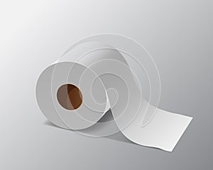Vector Tissue paper roll, design on gray background