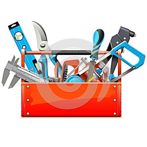 Vector Toolbox with Hand Tools photo