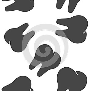 Vector tooth icon. Dentistry illustration seamless pattern on a white background