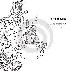 Vector topography map