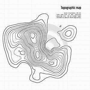 Vector topography map