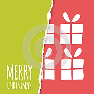 Vector torn paper - Christmas banner