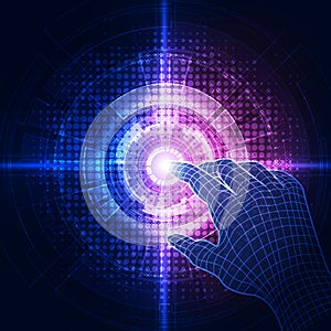 Vector, Touch the future,Interface technology, the future of user experience. abstract background illustration photo