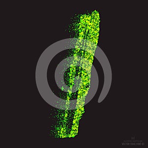 Vector Toxic Font 001. Letter I