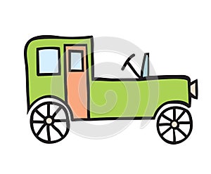 Vector toy cartoon sketches object element retro of car pictures