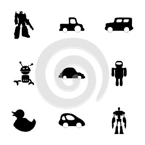 Vector toys icons set