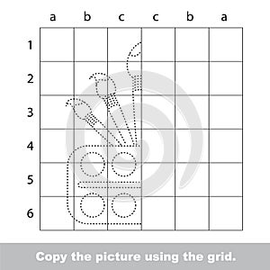 Vector trace educational game for preschool kids.