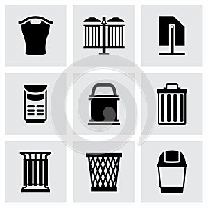 Vector Trach can icon set