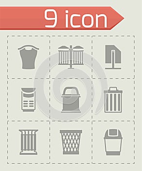 Vector Trach Can icon set
