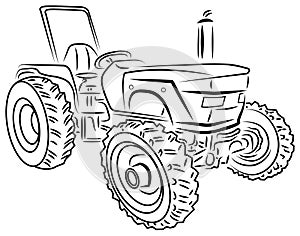 Vector tractor photo