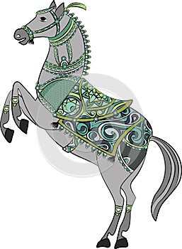 Vector traditional horse shield design / logo