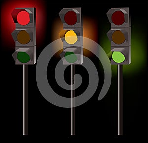 vector traffic lights