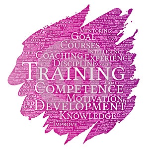 Vector training, coaching or learning, study paint brush