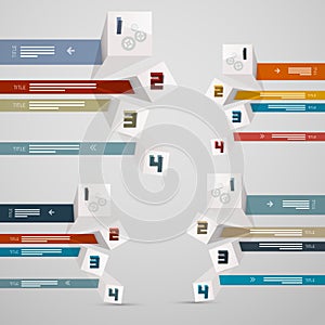 Vector Transparent Steps for Tutorial Set