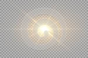 Vector transparent sunlight special lens flare light effect. PNG