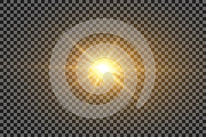 Vector transparent sunlight special lens flare light effect. PNG