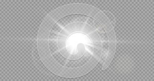 Vector transparent sunlight special lens flare light effect. PNG. Vector illustration