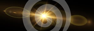 Vector transparent sunlight special lens flare light effect. PNG. Vector illustration