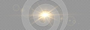 Vector transparent sunlight special lens flare light effect. PNG. Vector illustration