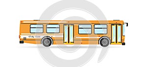 Vector transportation flat city transit bus vehicle