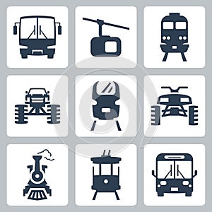 Vector transportation icons