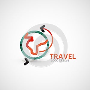 Vector travel company logo, business concept