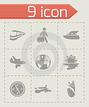 Vector travel icon set