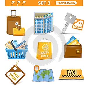 Vector travel icons set 2