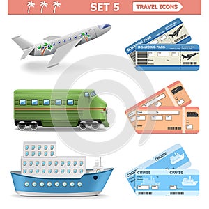 Vector Travel Icons Set 5
