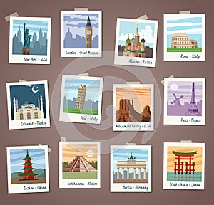 Vector Travel instant Photos Collection