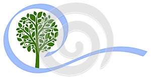 Vector tree emblem 5