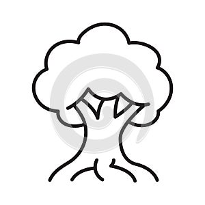 Vector Tree Icon Outline. Tree Symbol